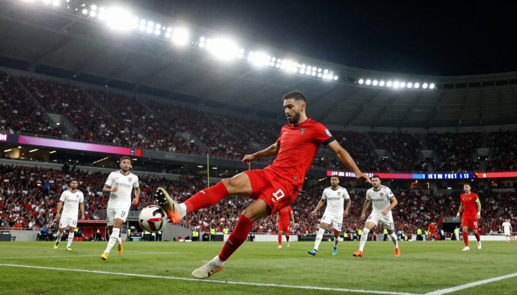 Historic World Cup Victory as Canada celebrates Stephen Eustaquio’s 92nd-minute winning goal in a FIFA World Cup knockout match.