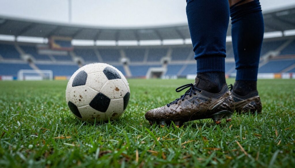 Dramatic Scotland vs Brazil World Cup scene with Brazil pressing forward in attack while Scotland holds a compact defensive shape in a wet, high-pressure stadium atmosphere. Focus Keyword: Scotland vs Brazil World Cup