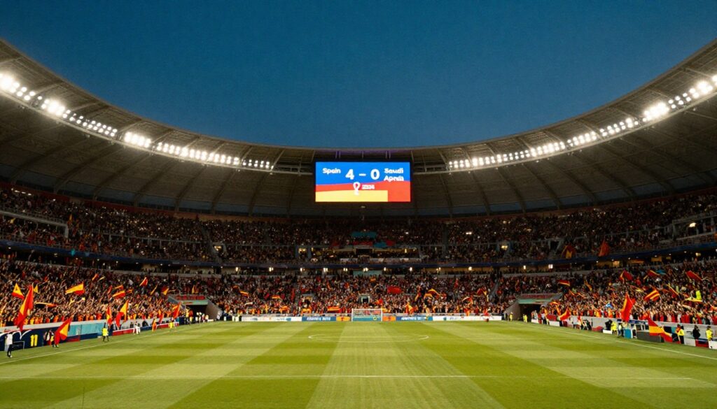 Spain vs Saudi Arabia tactical battle with Spain controlling possession on the way to a comfortable 4-0 triumph