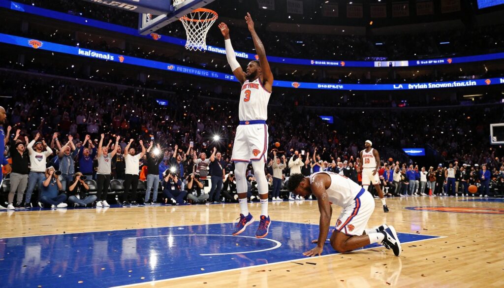 Knicks Finals ratings 2026 emotional win atmosphere inside packed arena during championship night in New York