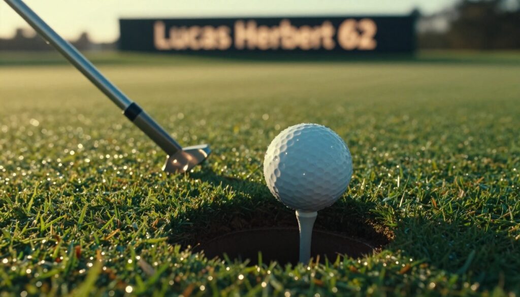 Lucas Herbert celebrates his historic 62 and takes the Open Championship lead at Royal Birkdale